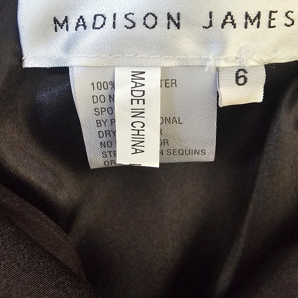 Madison James Elegant Black Evening/Prom,‎ Gown Size 6 - Picture 6 of 10